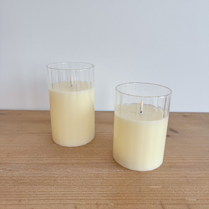 Faceted Simple Ivory Radiance Candle