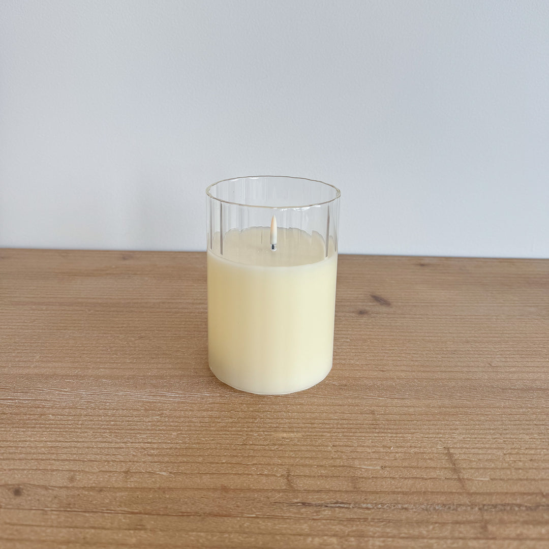 Faceted Simple Ivory Radiance Candle