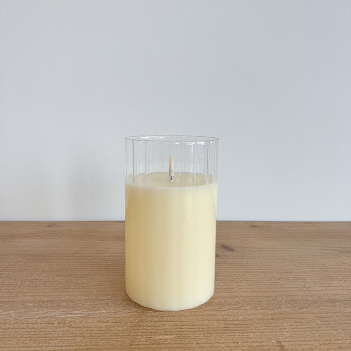 Faceted Simple Ivory Radiance Candle