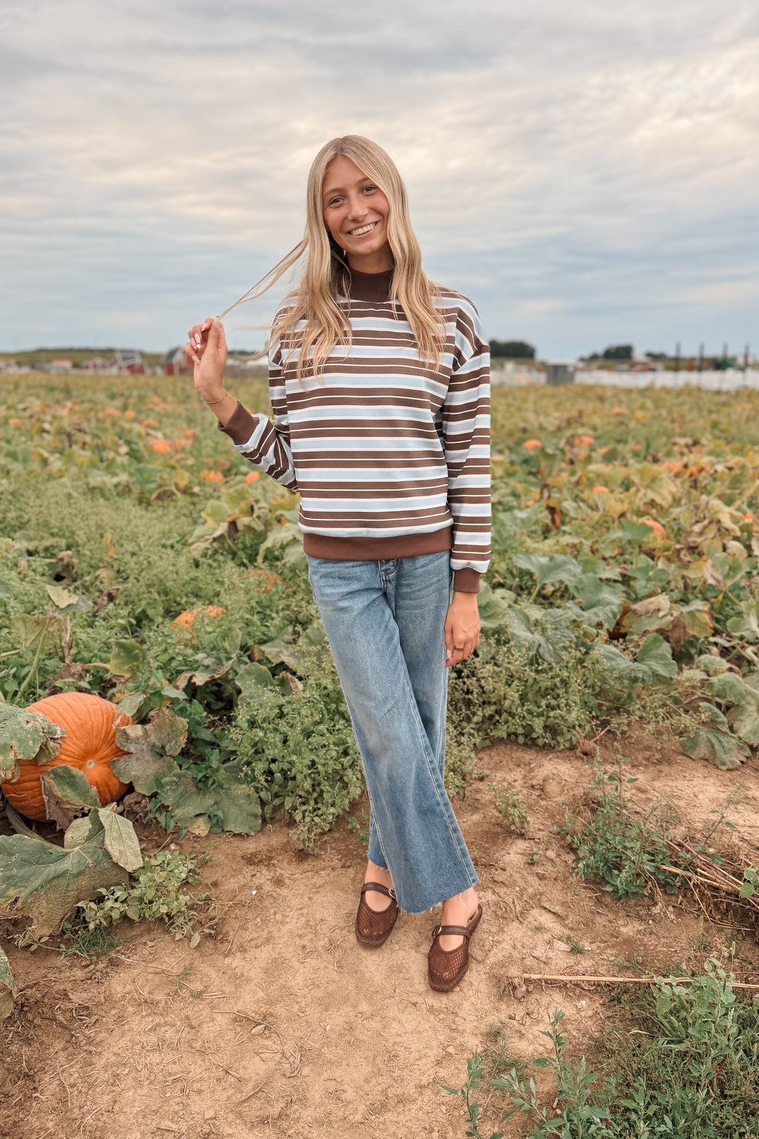 Blue Ridge Stripped Mockneck
