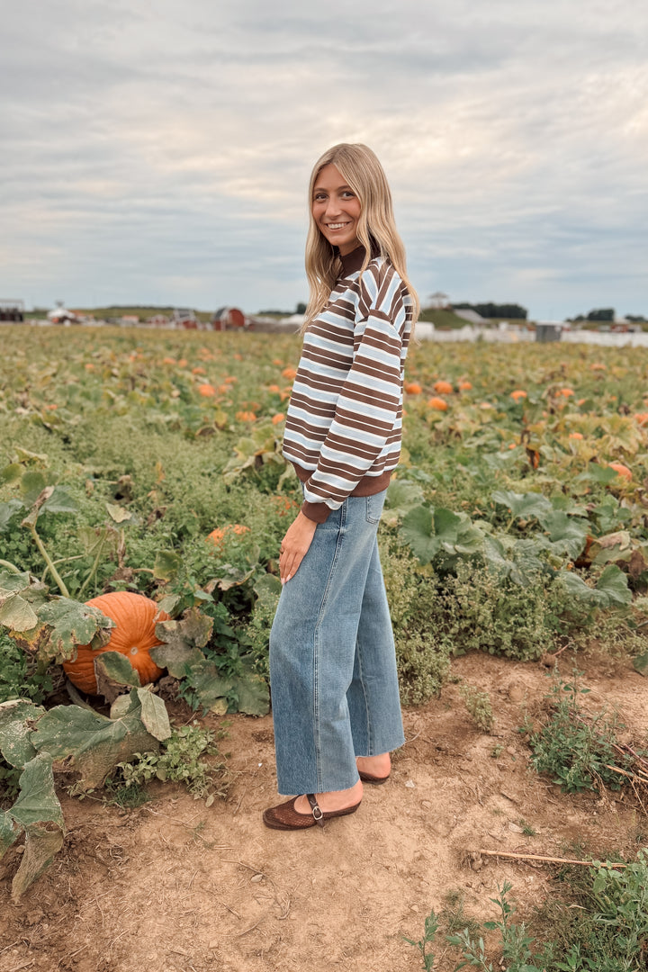 Blue Ridge Stripped Mockneck