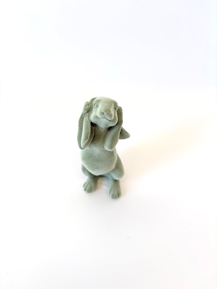 No Evil Green Velvet Bunny