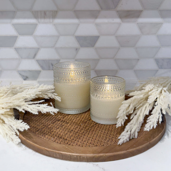 Embossed Simply Ivory Radiance Candle