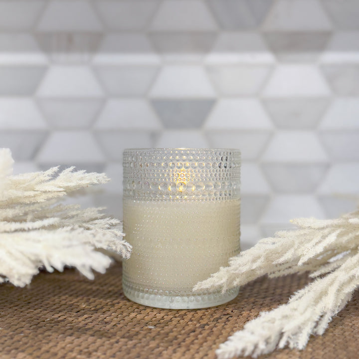 Embossed Simply Ivory Radiance Candle