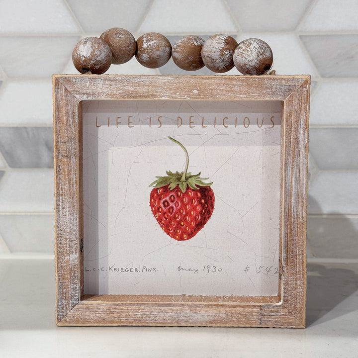 Strawberry Beaded Sign