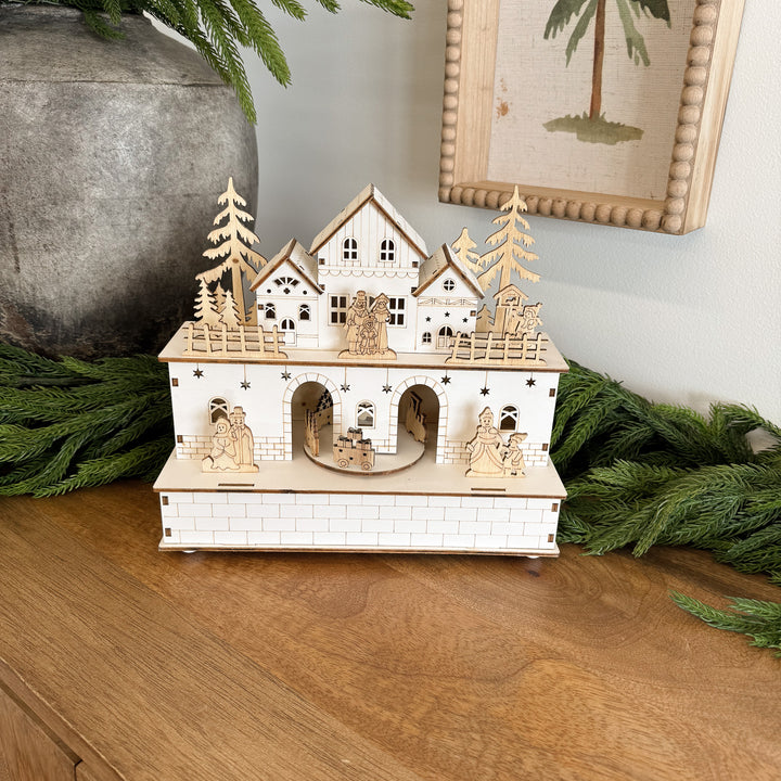 Winter Gather Around Wooden Display