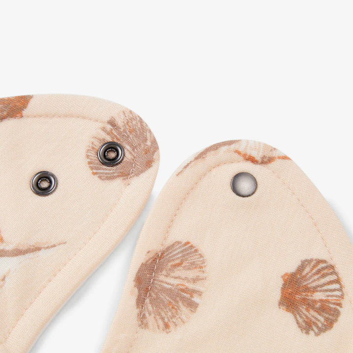 Seashells Bamboo Kerchief Bib
