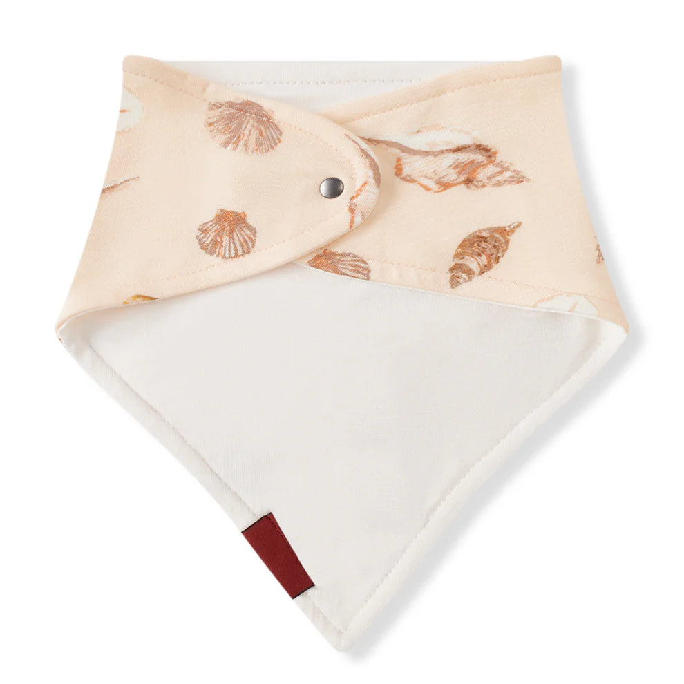 Seashells Bamboo Kerchief Bib