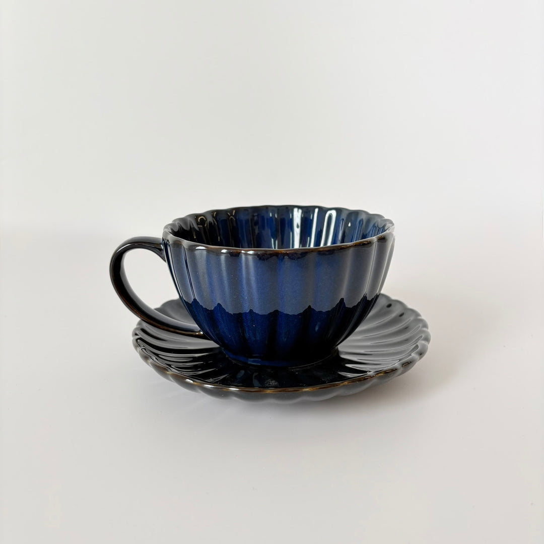 Lilac Meadows Pleated Mug & Saucer Set