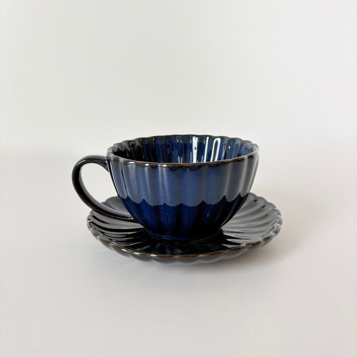 Lilac Meadows Pleated Mug & Saucer Set