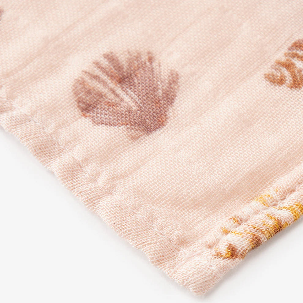 Seashells Bamboo Muslin Swaddle Blanket