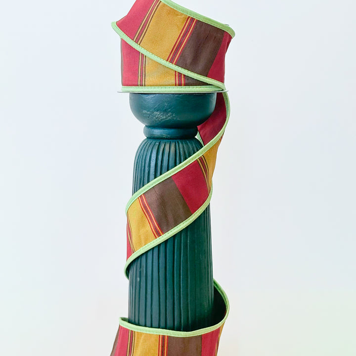 John Mark Autumn Rust Stripe Ribbon