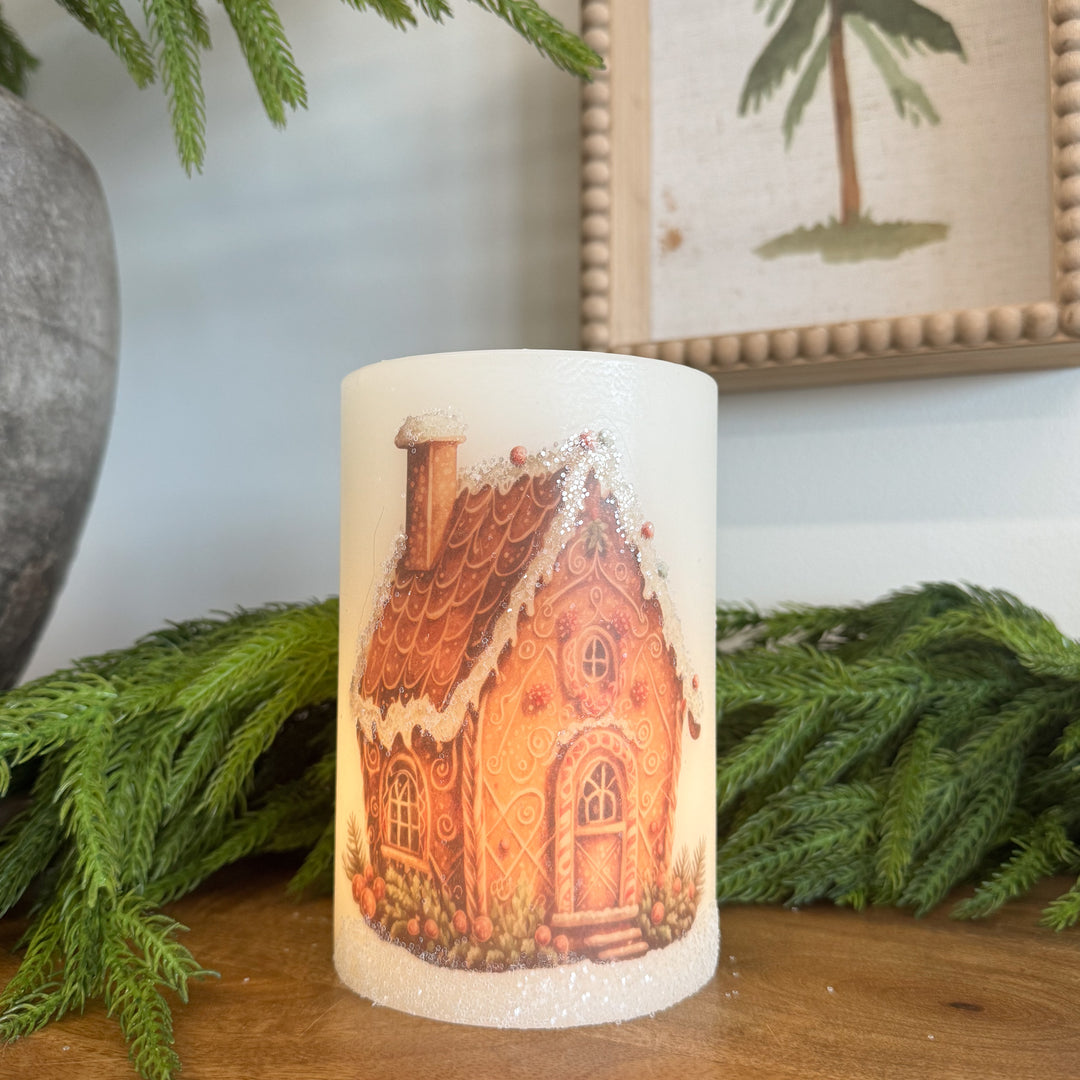 Gingerbread House Gumdrop Candle Sleeve