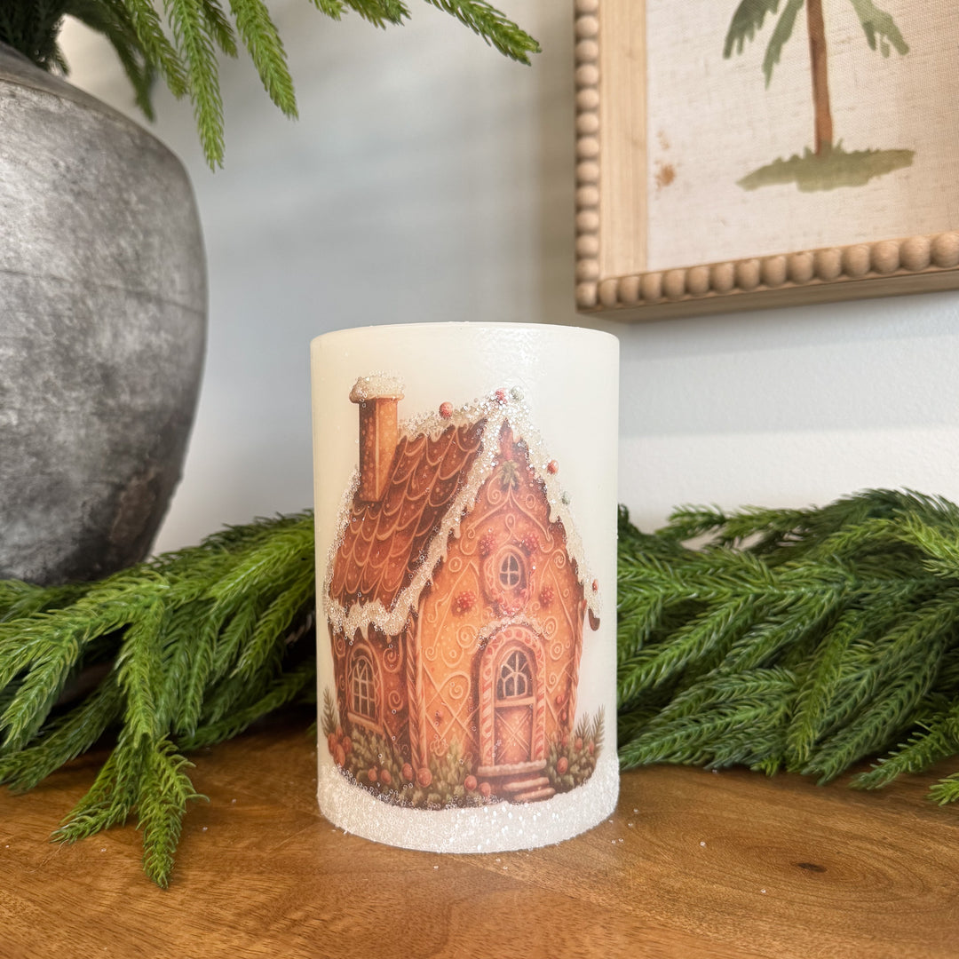 Gingerbread House Gumdrop Candle Sleeve