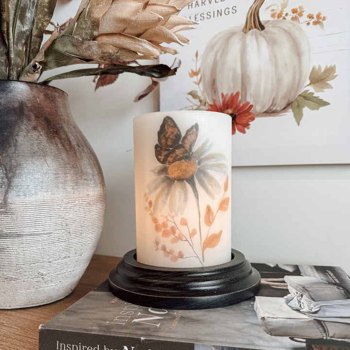 Cottage Butterfly Candle Sleeve