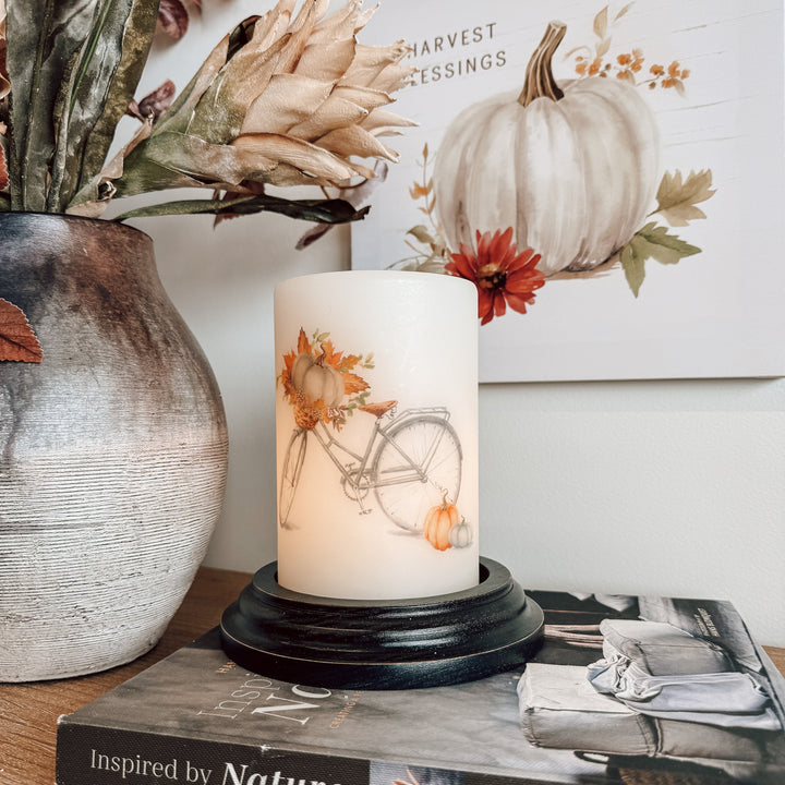 Fall Bicycle Candle Sleeve