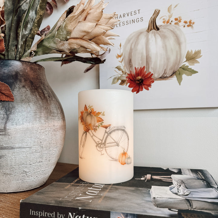 Fall Bicycle Candle Sleeve