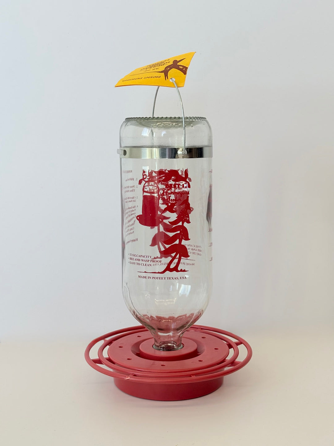 Printed Classic Hummingbird Bottle Feeder