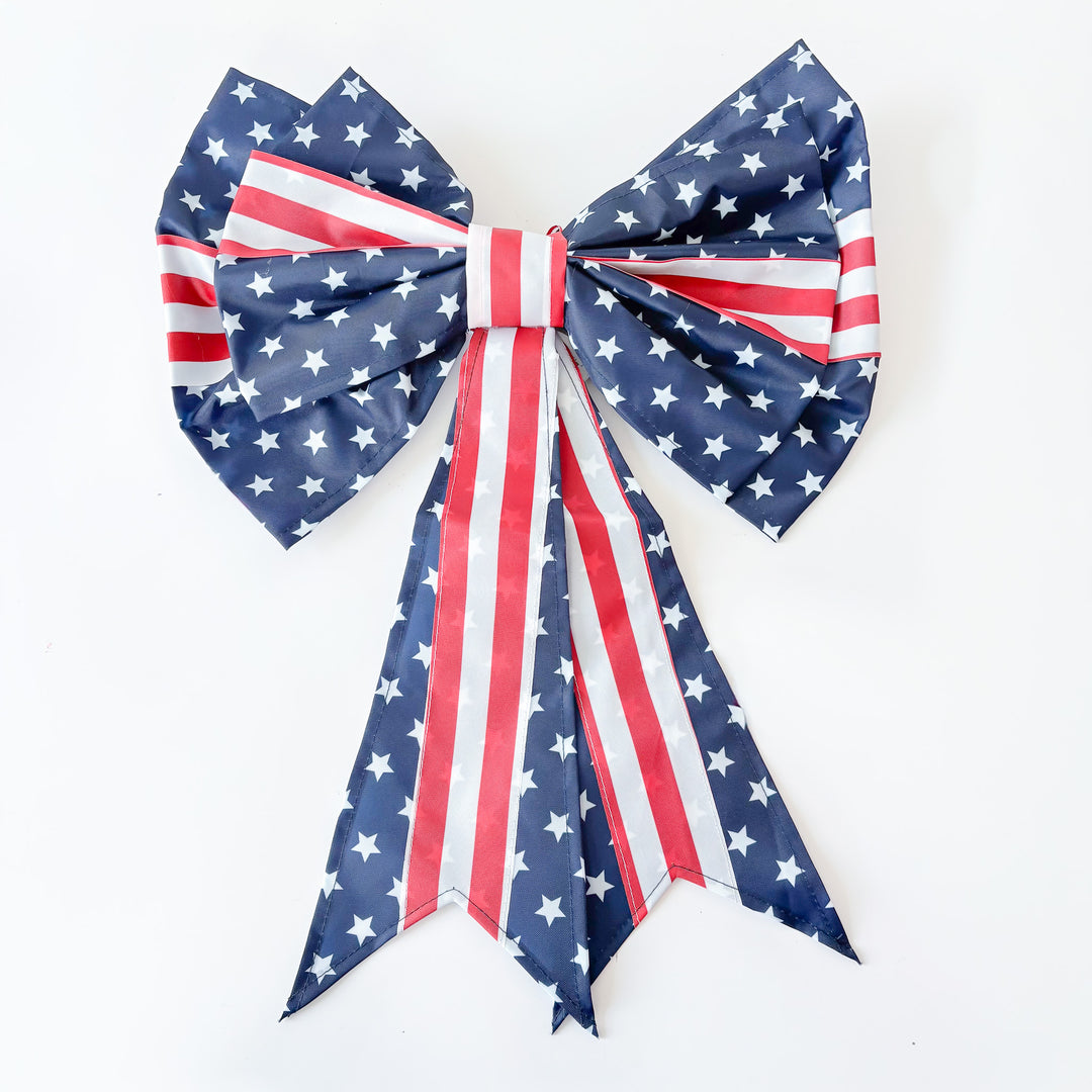 Patriotic Stars & Stripes Decorative Bow
