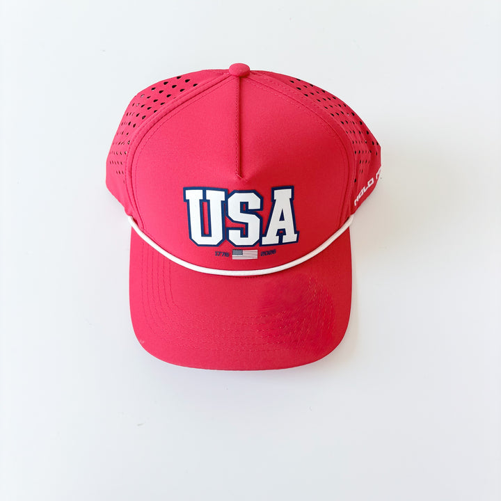 Hold Fast Red USA Hat
