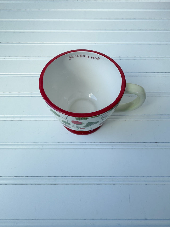 Footed Strawberry Mug