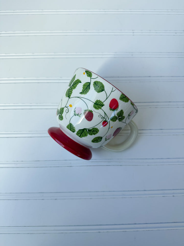 Footed Strawberry Mug