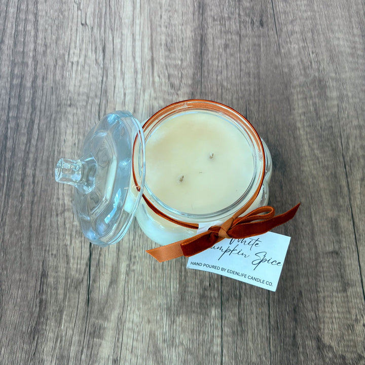 White Pumpkin Spice Pumpkin Candle