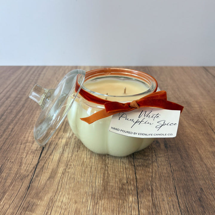 White Pumpkin Spice Pumpkin Candle