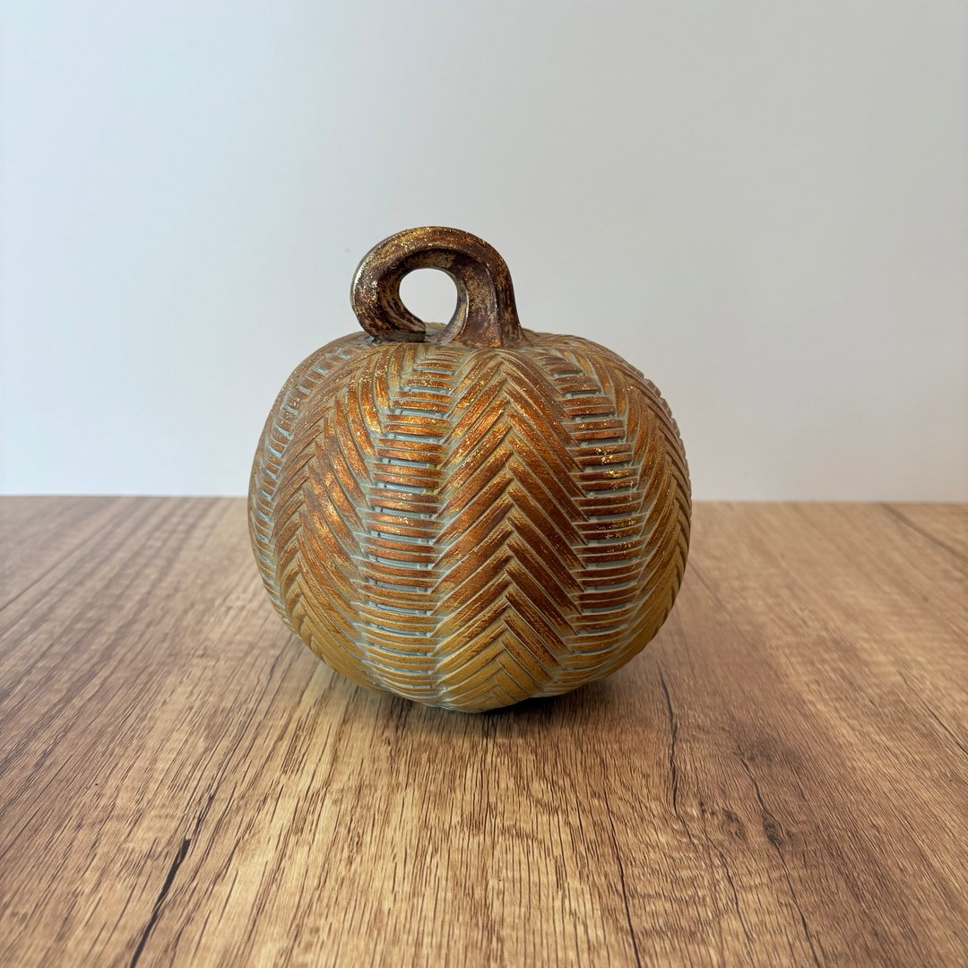 Wicker Weave Autumn Pumpkin