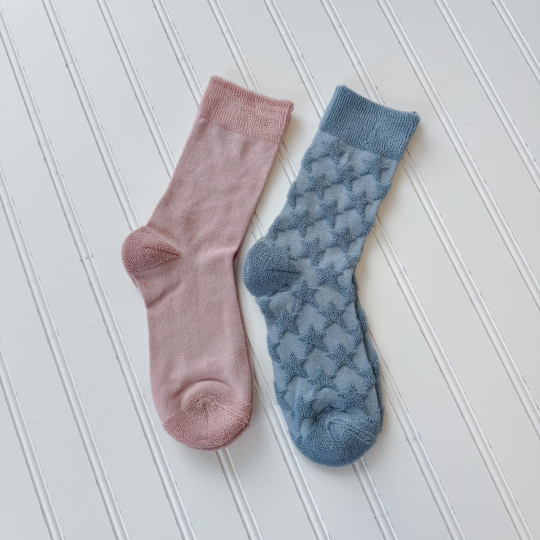 Terry Pattern 2 Pack Socks