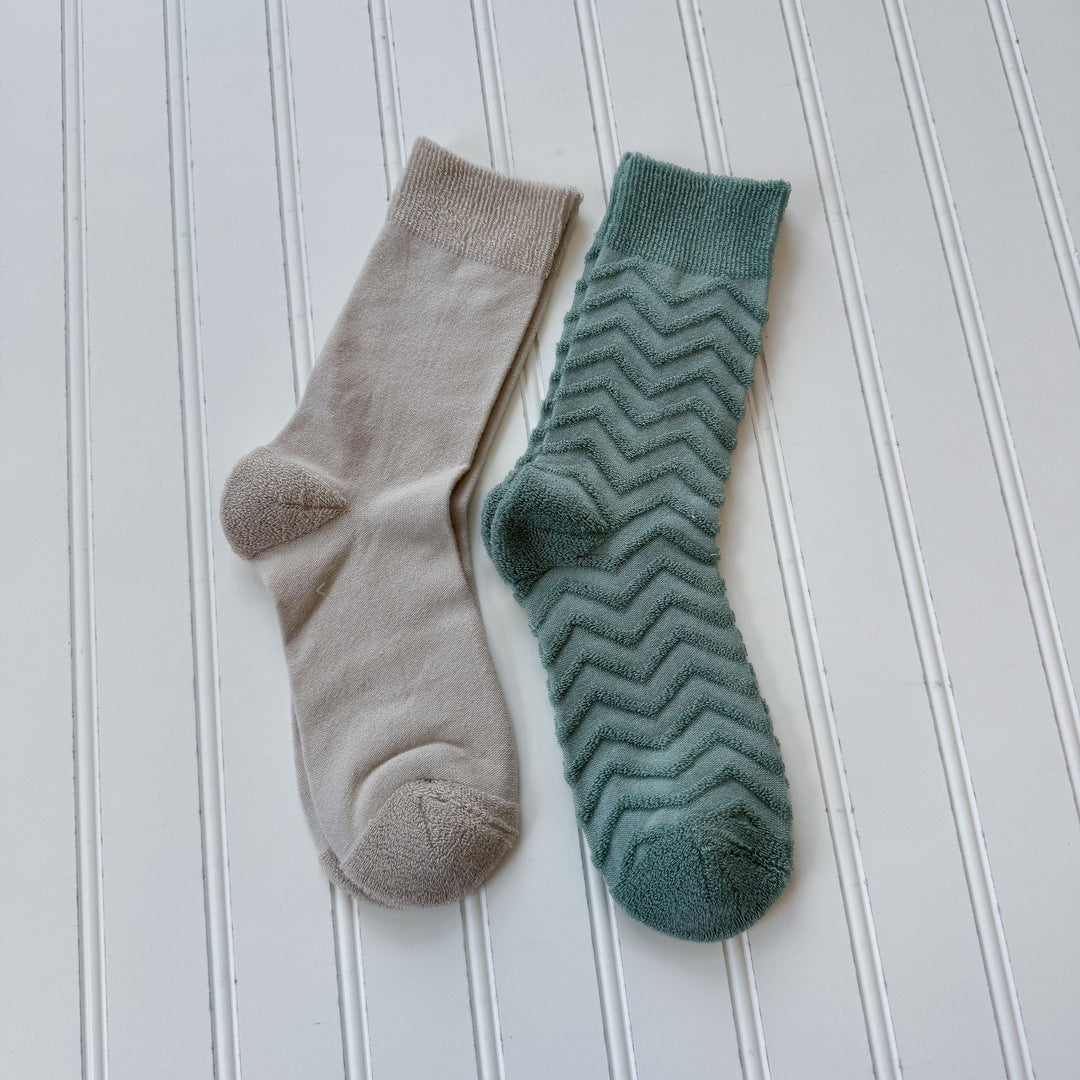 Terry Pattern 2 Pack Socks