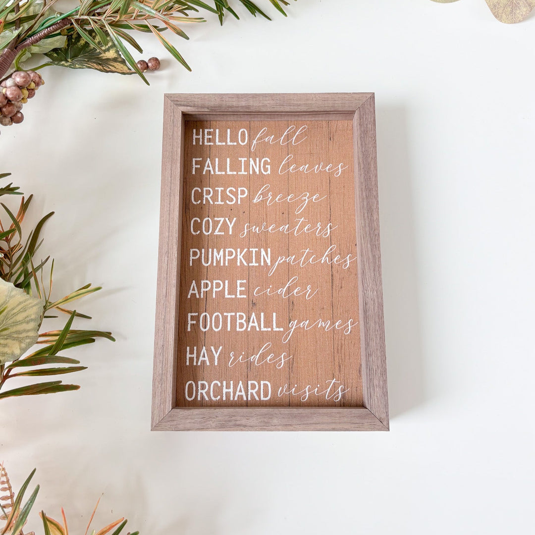 Autumn Necessities Sign