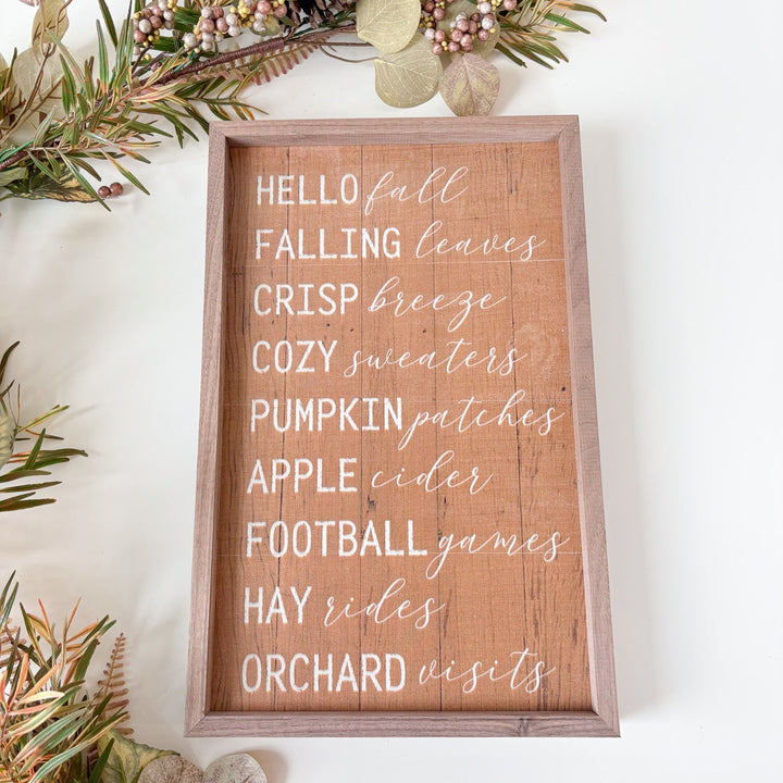 Autumn Necessities Sign