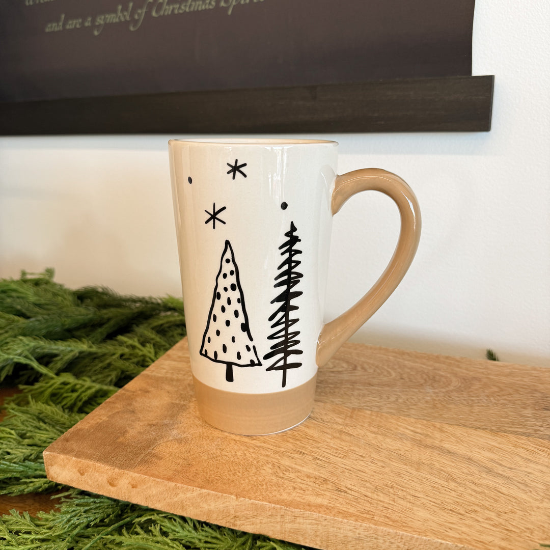 Sketched Christmas Trees Mug