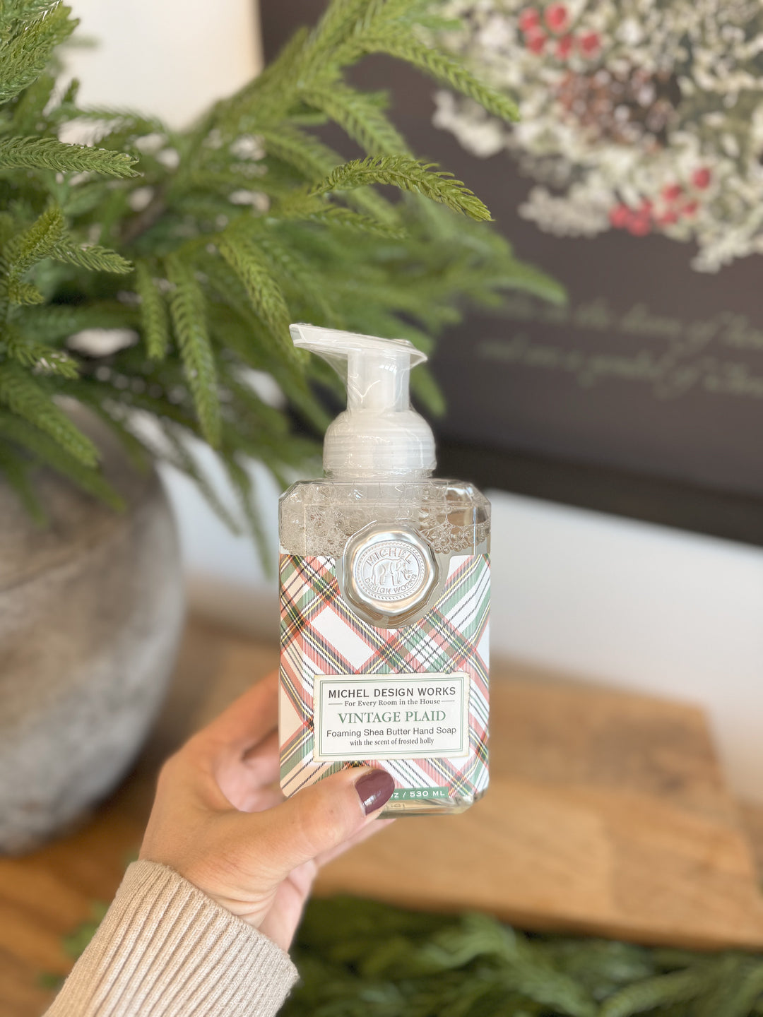 Vintage Plaid Foaming Hand Soap