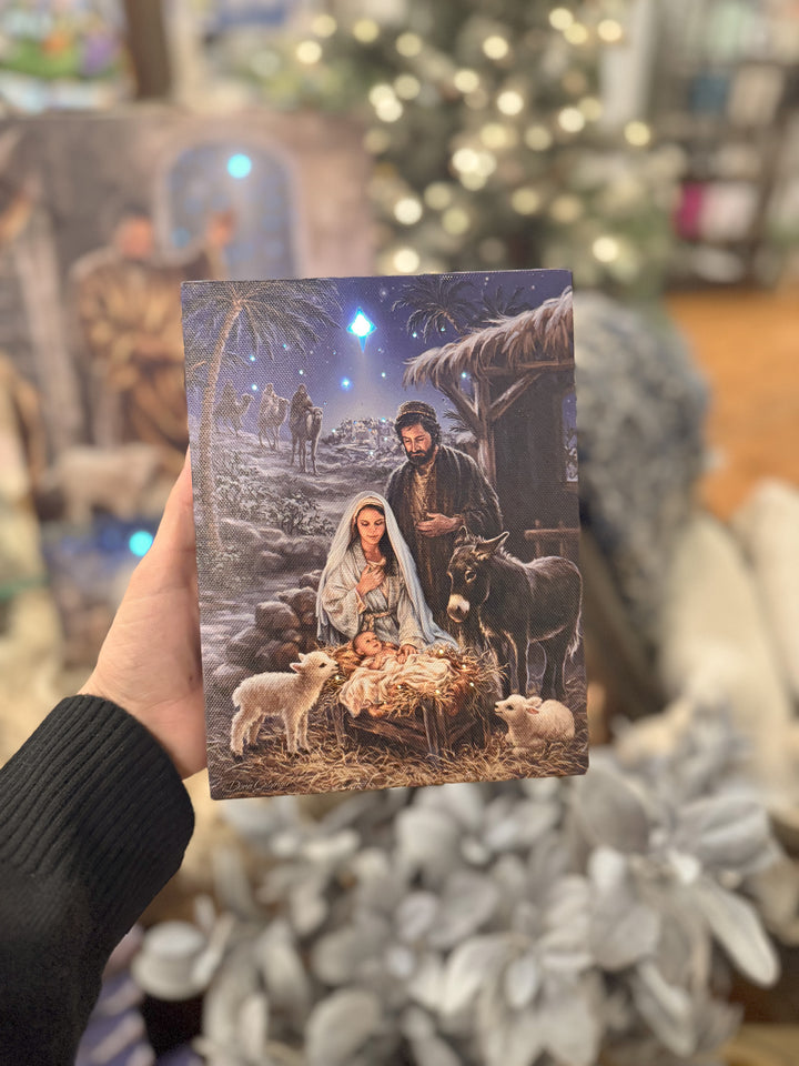 A Savior is Born Mini Lighted Canvas