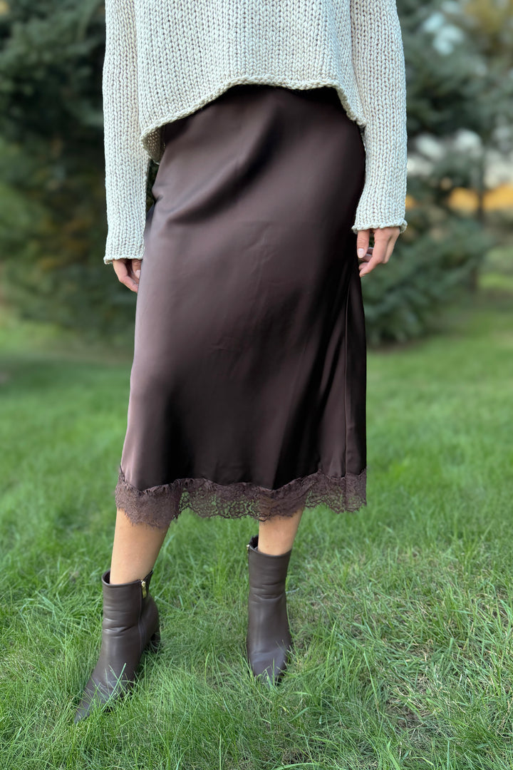 Espresso Lace Skirt
