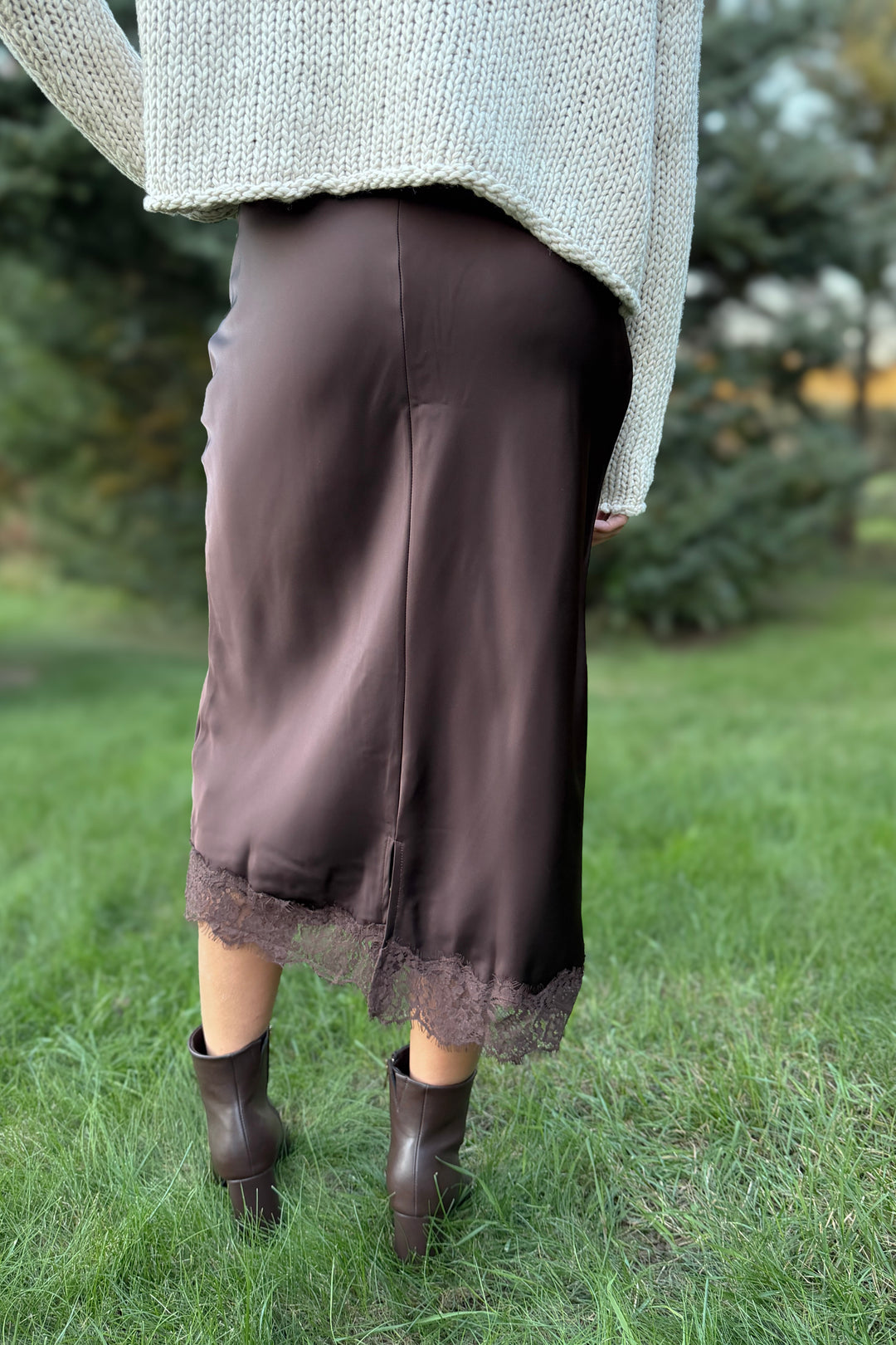 Espresso Lace Skirt
