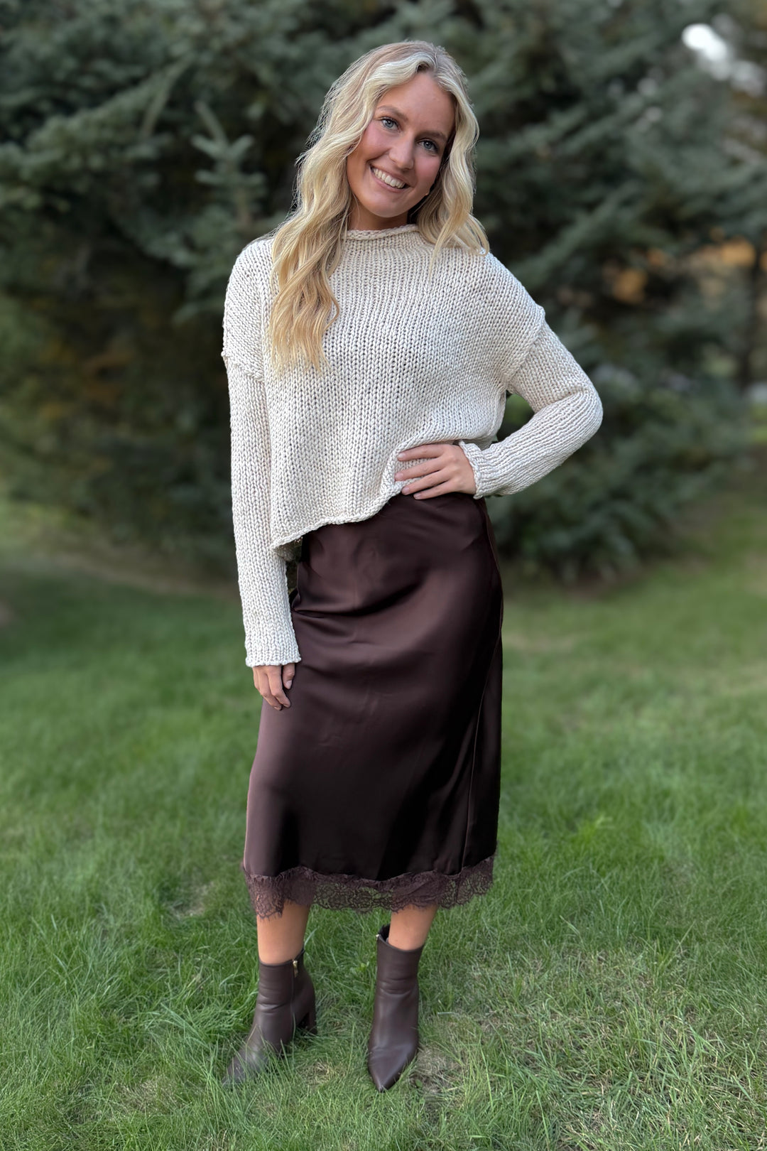 Espresso Lace Skirt