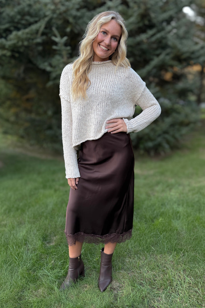 Espresso Lace Skirt