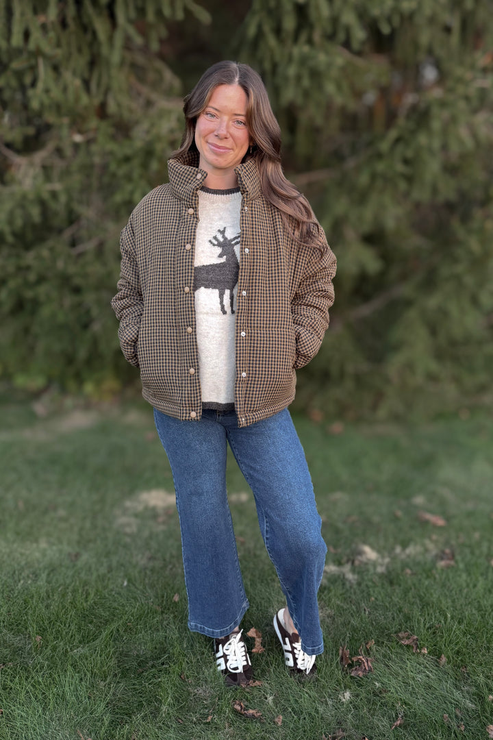 Checkered Puffer Jacket
