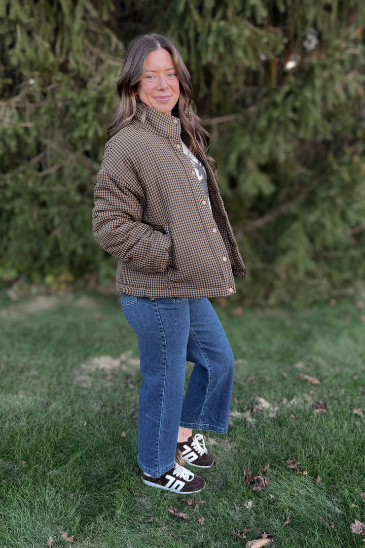Checkered Puffer Jacket