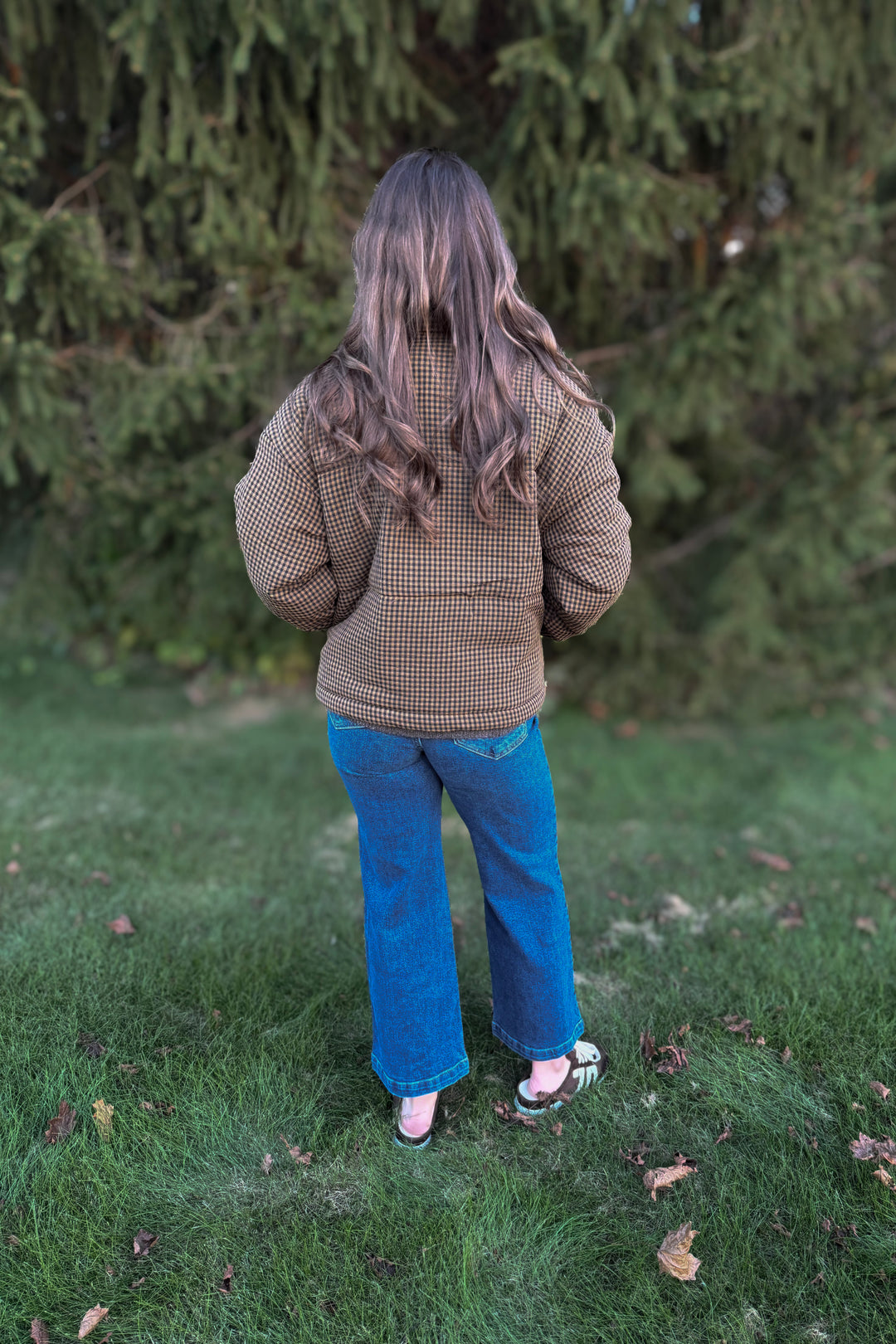 Checkered Puffer Jacket