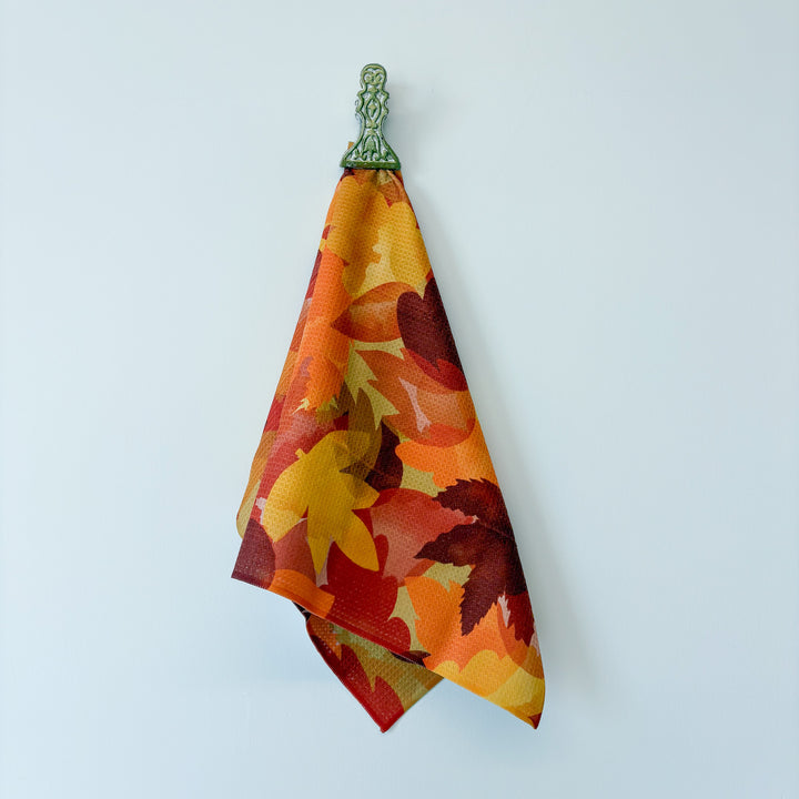 Geometry Fallen Leaves Tea Towel