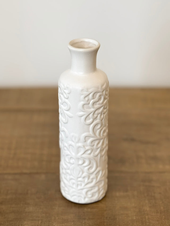 Textured Bottle Bud Vase