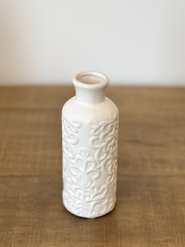 Textured Bottle Bud Vase