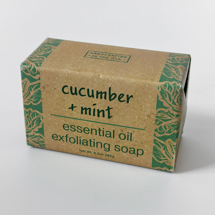 Cucumber Mint Essential Oil Exfoliating Soap