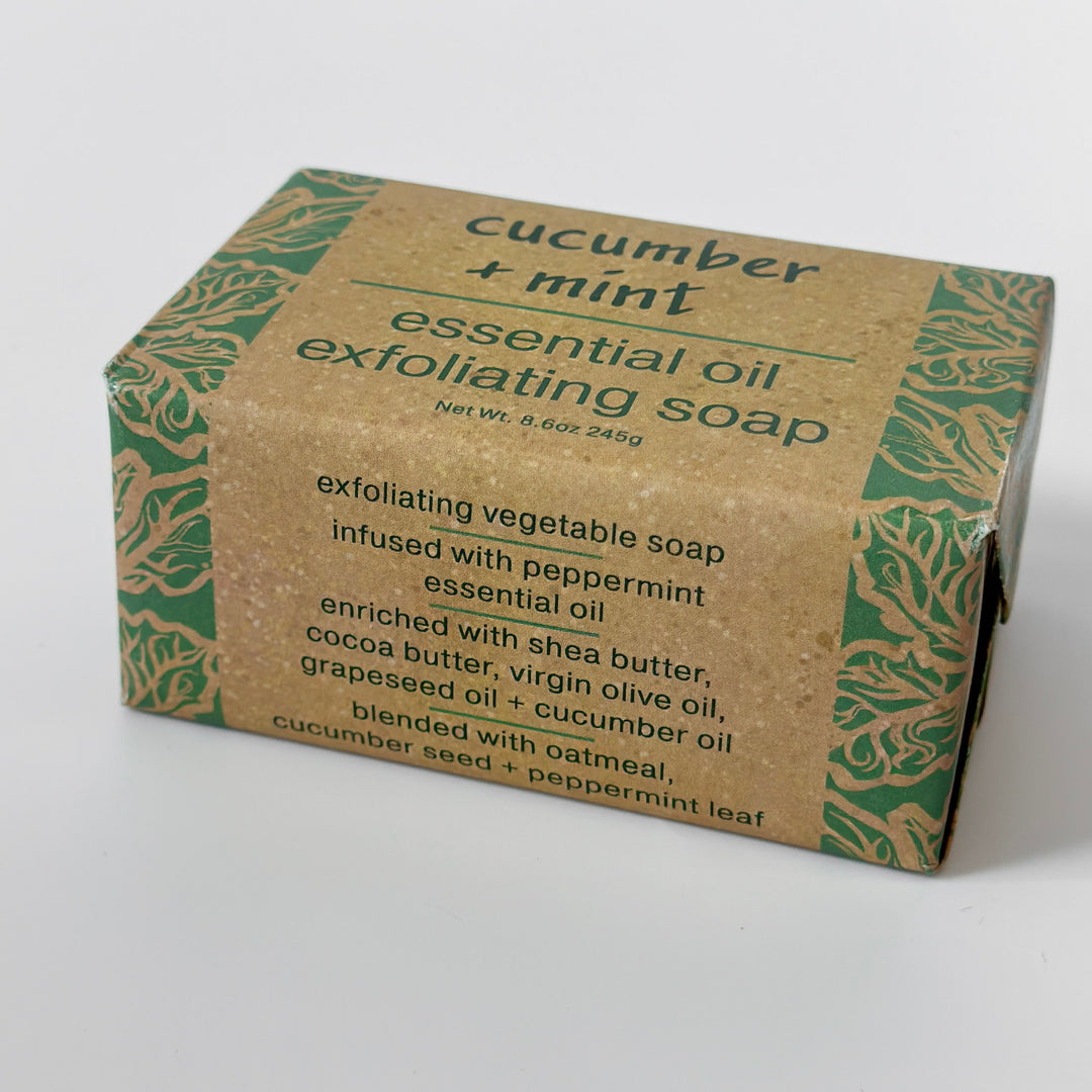 Cucumber Mint Essential Oil Exfoliating Soap