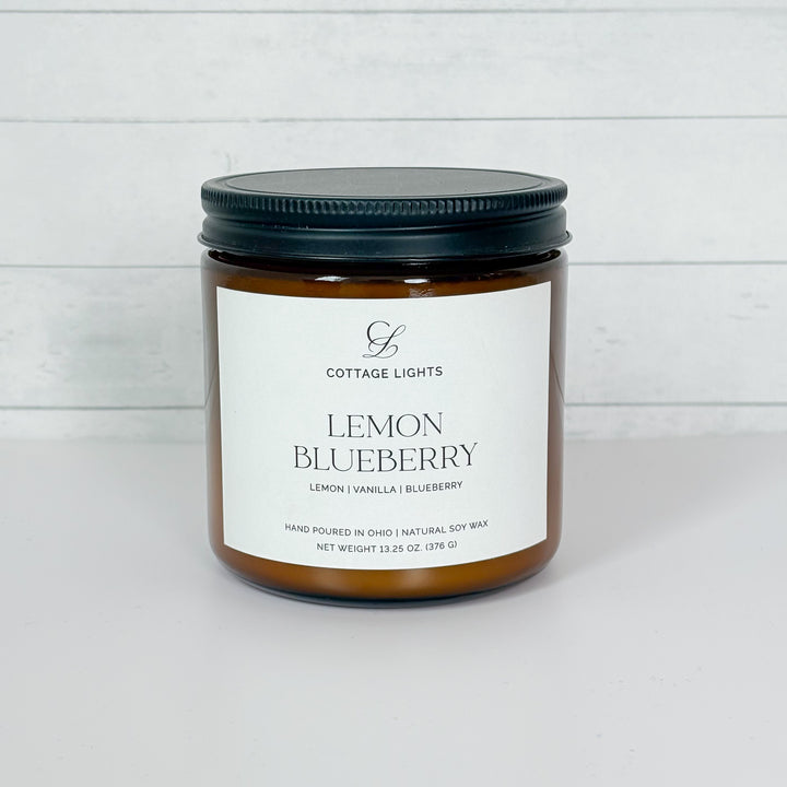 Lemon Blueberry Muffin Amber Soy Candle
