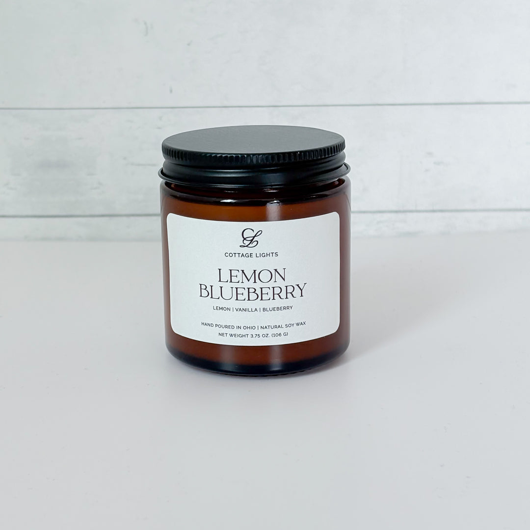 Lemon Blueberry Muffin Amber Soy Candle